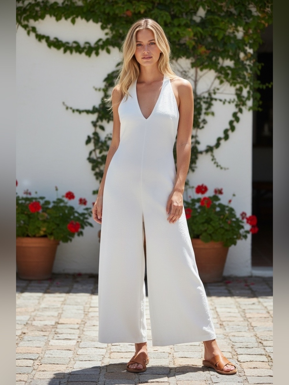 Madewell Lightestspun Tie-Back Cover-Up Jumpsuit Lighthouse size XXS